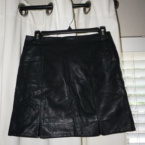 Vegan leather mini skirt
